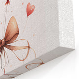 Girls Bedroom Art - Elegant Balloons and Bow Kids Room Decor