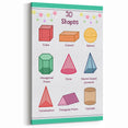 3D Shapes Kids Educational Wall Art – Learning Poster