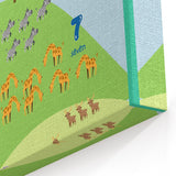 Numbers Kids Educational Wall Art – Counting Animals Poster