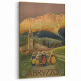 Vintage Travel Poster - Abruzzo Italy | Retro Tourism Wall Art