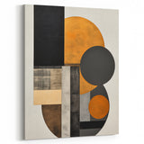Elegant Dining Room Art Prints - Black & Gold Geometric Canvas