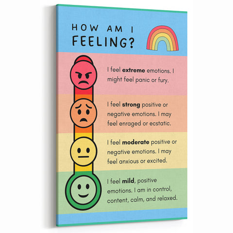 Emotions & Feelings Kids Educational Wall Art – Mood Chart Poster