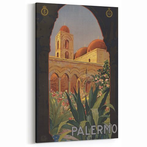 Vintage Travel Poster - Palermo Sicily | Classic Italian Art