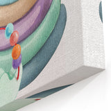 Girls Room Wall Art - Stacking Rings & Toy Car Kids Room Art