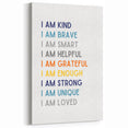 I Am Affirmation Typography Art – Motivational Wall Decor
