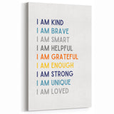 I Am Affirmation Typography Art – Motivational Wall Decor
