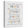 Braver Stronger Smarter Typography Art – Motivational Wall Decor