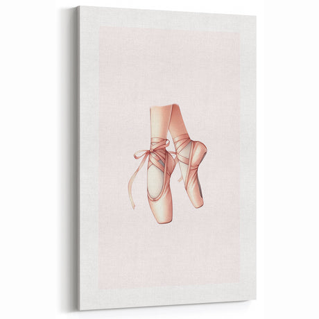 Ballet Pointe Shoes Kids Room Print - Girls Bedroom Wall Art