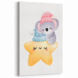 Sleeping Koala & Star Kids Room Print - Nursery Wall Art