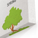 Seasons Learning Wall Art - Kids Educational Four Seasons Poster