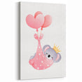 Sleeping Koala with Balloons Print - Girls Bedroom Wall Art