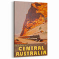 Vintage Travel Poster - Central Australia | Retro Train Art