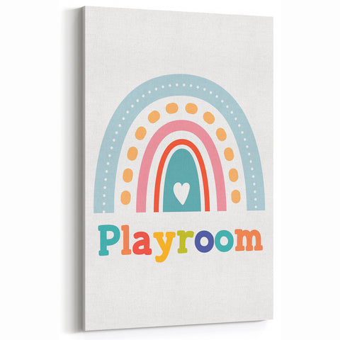 Playroom Rainbow Wall Art - Kids Educational Playroom Decor