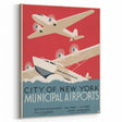 Vintage Travel Poster - New York Airports | Retro Aviation Art