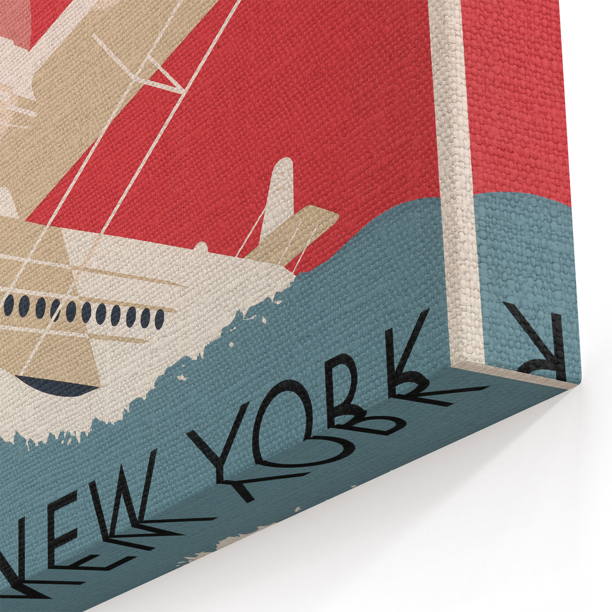 Vintage Travel Poster - New York Airports | Retro Aviation Art