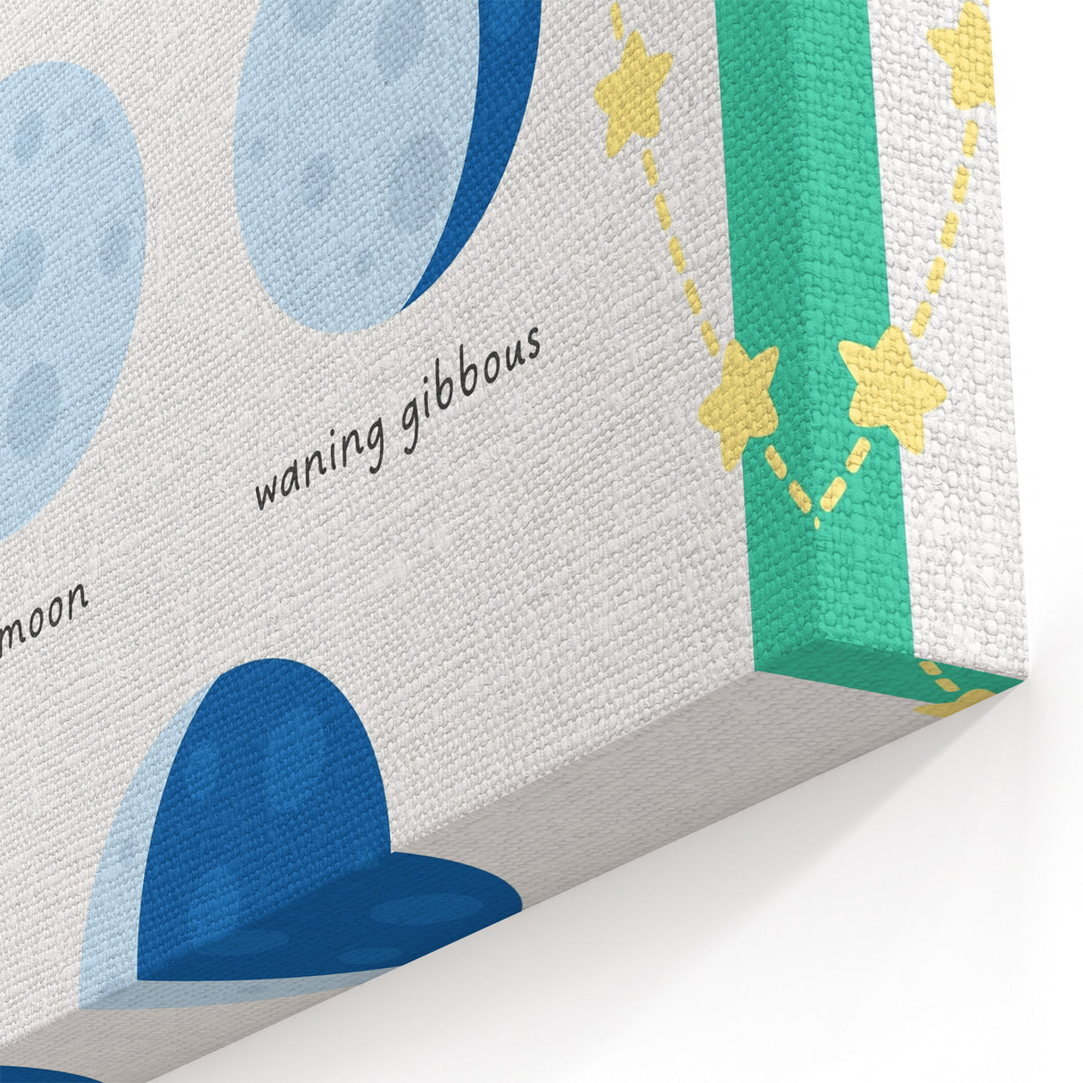 Moon Phases Learning Wall Art - Kids Educational Space Poster