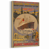 Vintage Travel Poster - Atlantic Transport Line | Retro Ship Art
