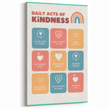 Daily Acts of Kindness - Kids Educational Wall Art Motivational Print