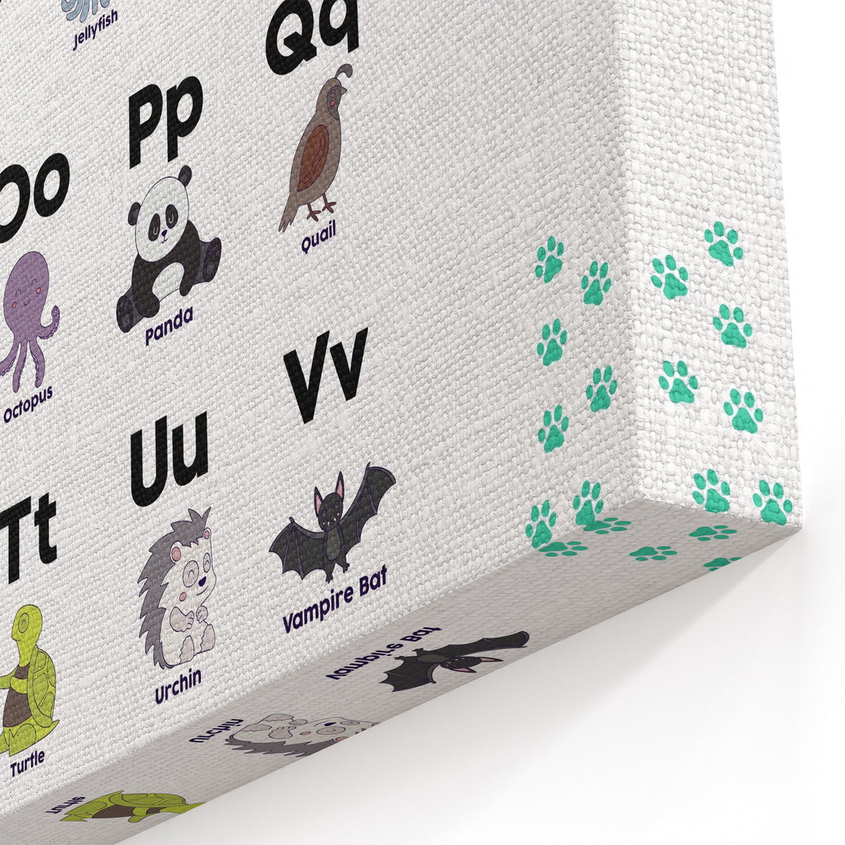 ABC Alphabet - Kids Educational Wall Art Animal Learning Print