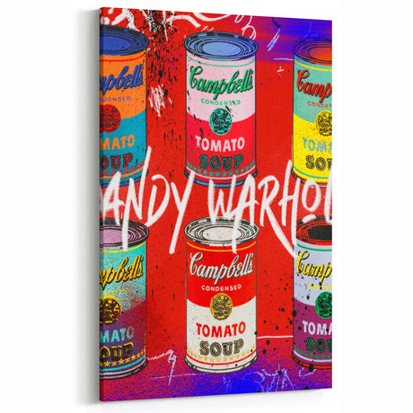 Iconic Pop Art Wall Art – Colorful Campbell’s Soup Canvas Print