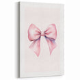 Pink Bow Watercolor Print - Girls Bedroom Wall Art