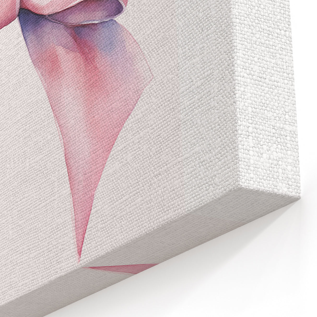 Pink Bow Watercolor Print - Girls Bedroom Wall Art