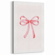 Delicate Pink Ribbon Bow Print - Girls Bedroom Wall Art
