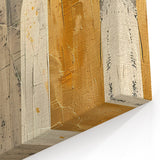 Contemporary Dining Art Pieces – Gold & Beige Arch Abstract