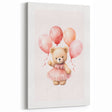 Ballerina Teddy with Balloons Print - Girls Bedroom Wall Art