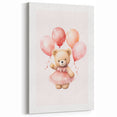 Ballerina Teddy with Balloons Print - Girls Bedroom Wall Art