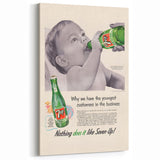 Retro 7-Up Baby Ad – Vintage Print for Nostalgic Wall Art