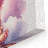 Dreamy Teddy with Balloon Print - Girls Bedroom Wall Art