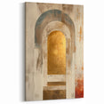 Custom Dining Room Wall Decor – Gold & Beige Arch Abstract