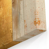 Custom Dining Room Wall Decor – Gold & Beige Arch Abstract