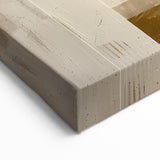 Custom Dining Room Wall Decor – Gold & Beige Arch Abstract