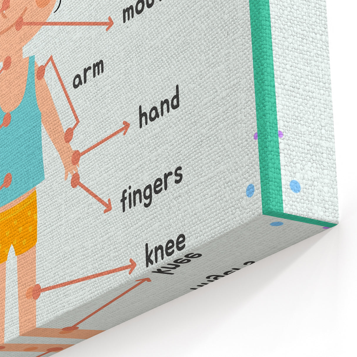 Educational Nursery Wall Decor - Parts of the Body Learning Print