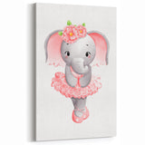 Dancing Ballerina Elephant Print - Children's Wall Decor