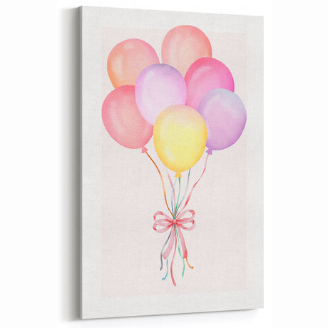 Colorful Balloon Bouquet Print - Kids Room Art Prints