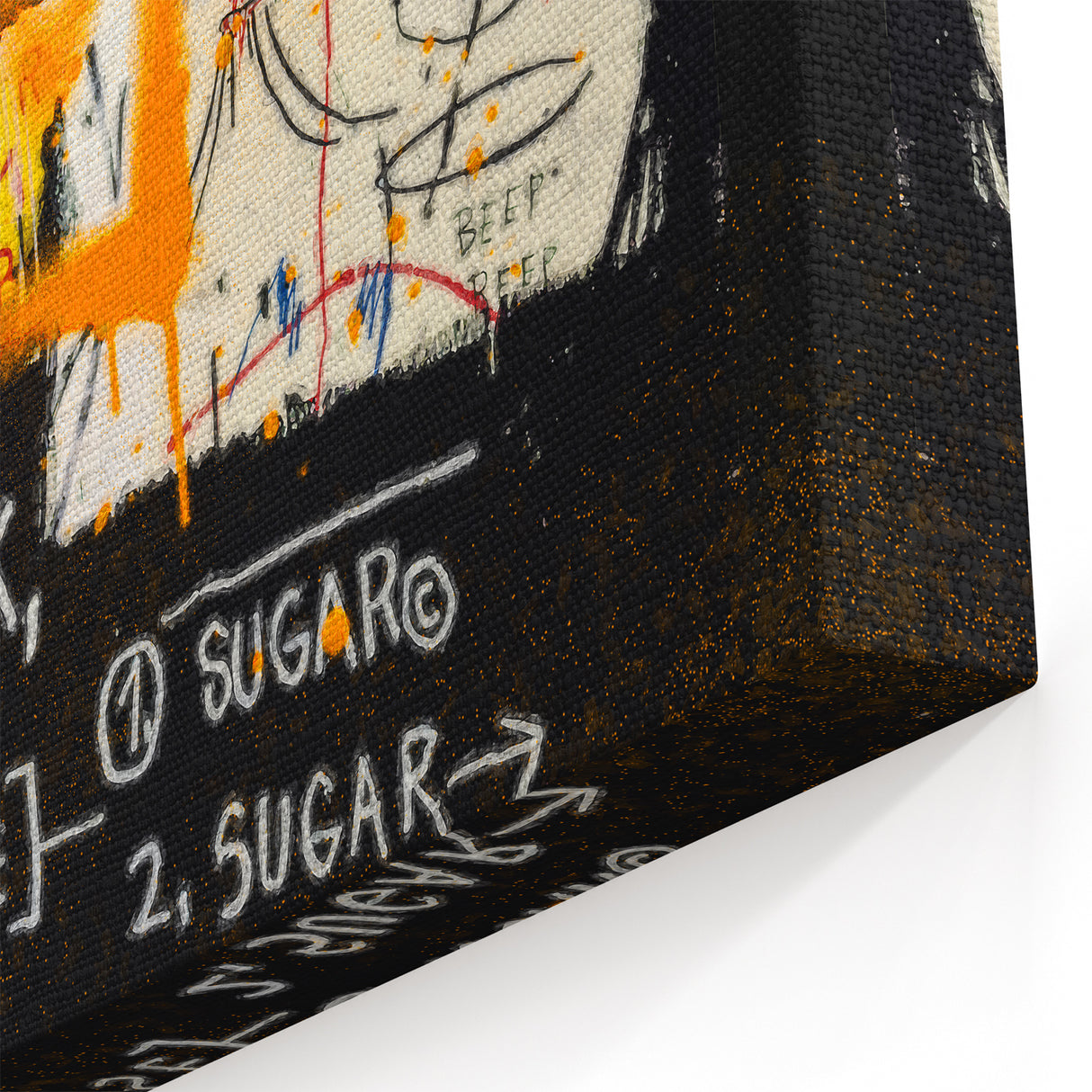 Raw Pop Art Wall Art – Graffiti-Inspired Basquiat Canvas Print