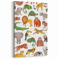 Kids Educational Wall Art - Wild Animals Learning Print