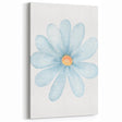 Blue Daisy Watercolor Print - Playroom Wall Art for Kids