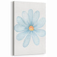 Blue Daisy Watercolor Print - Playroom Wall Art for Kids
