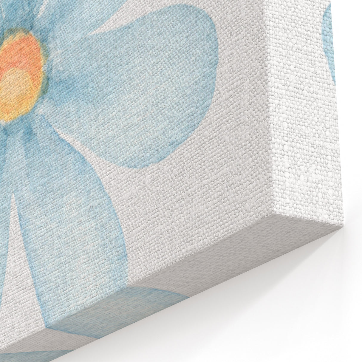 Blue Daisy Watercolor Print - Playroom Wall Art for Kids