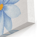 Watercolor Blue Daisy Print - Nursery Wall Art for Kids
