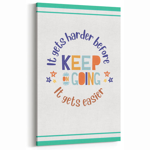 Kids' Room Educational Decor - Keep Going Motivational Print