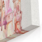 Princess Castle Watercolor Print - Girls Bedroom Art
