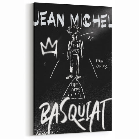 Raw Pop Art Wall Art – Jean-Michel Basquiat Graffiti Canvas Print