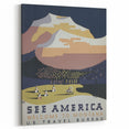 Vintage Montana Travel Poster – Classic Mountain Art Print