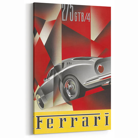 Vintage Ferrari 275 GTB/4 Ad – Retro Car Poster for Wall Art