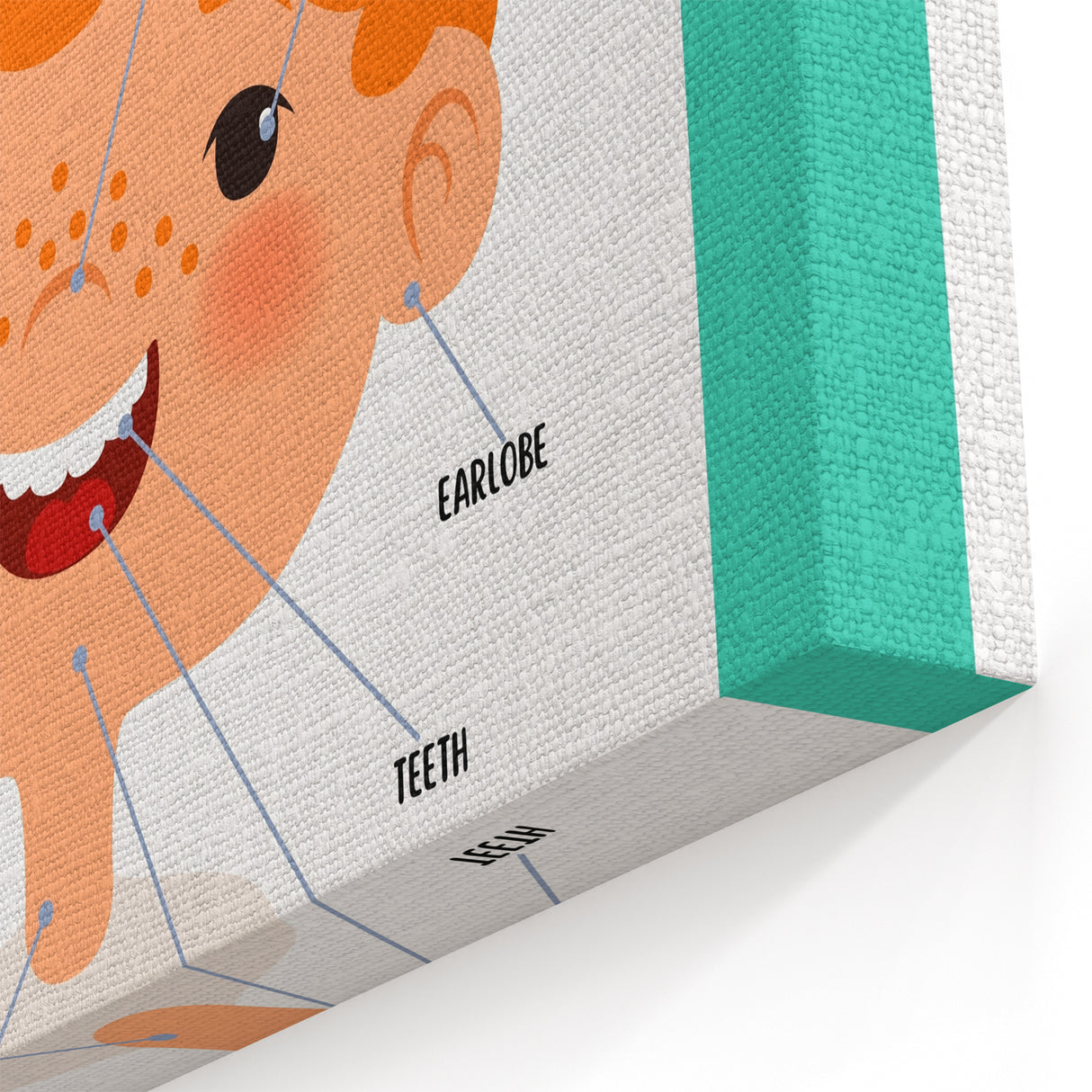 Kids Educational Wall Art - Face Parts Learning Poster